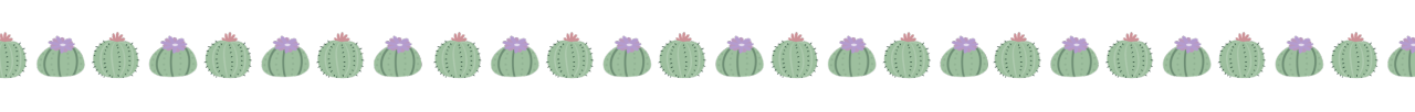 A line of pastel green cactus.